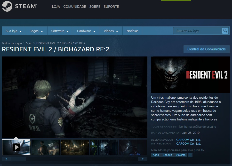 Pré-venda de Resident Evil 2 Remake em qualquer versão garante