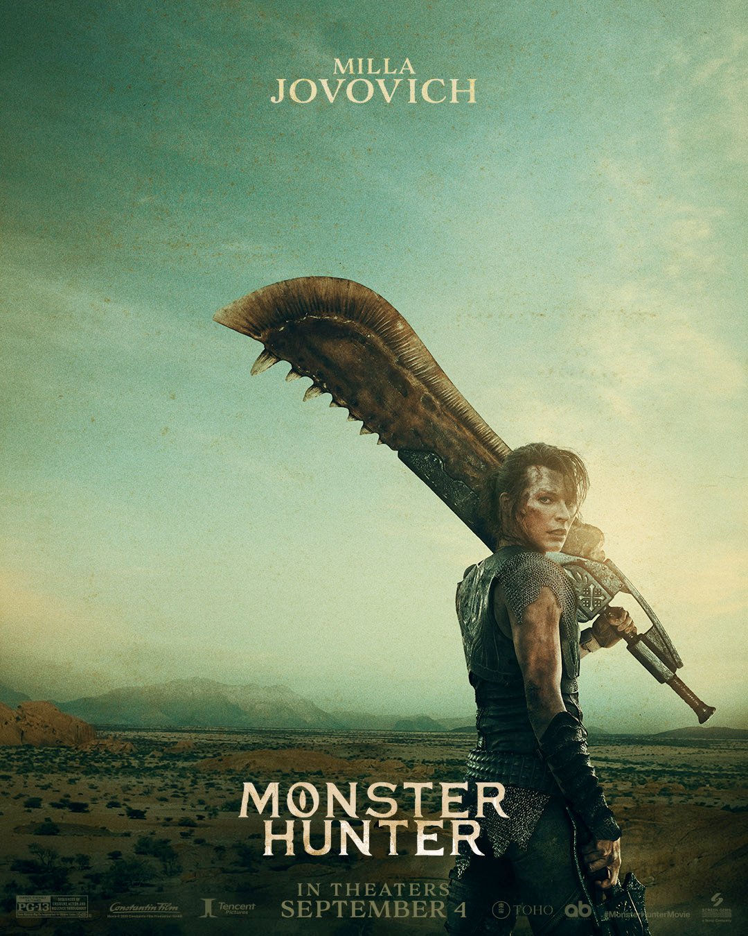 monster hunter movie poster milla jovovich