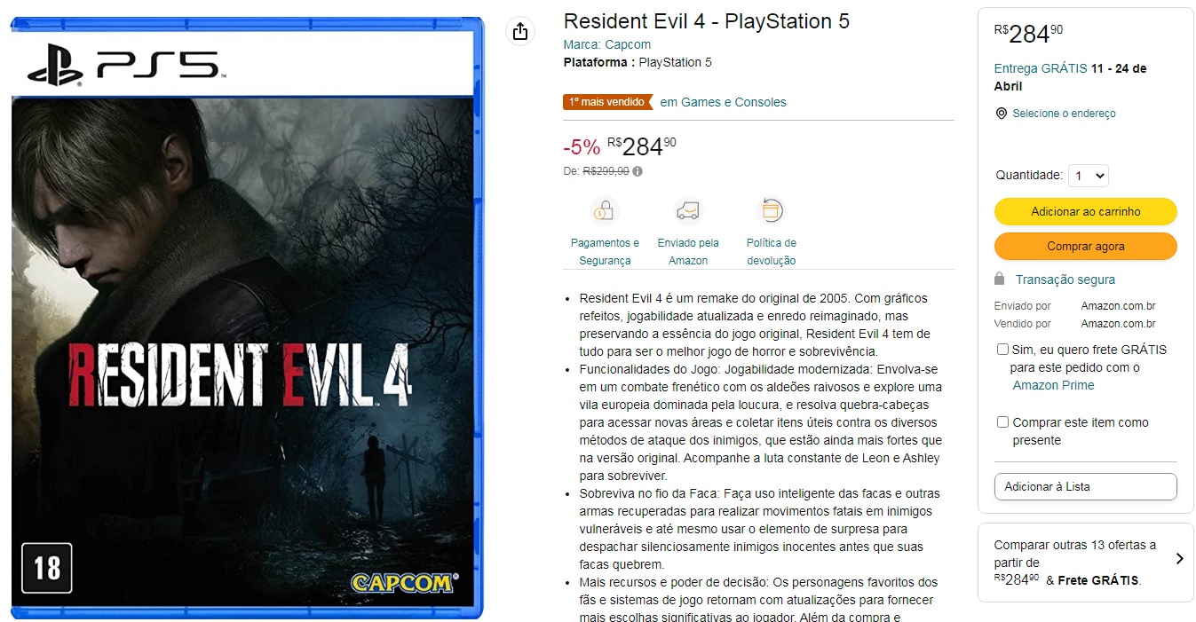 Resident Evil 4 Remake - PS5  Compra e venda de jogos e consoles