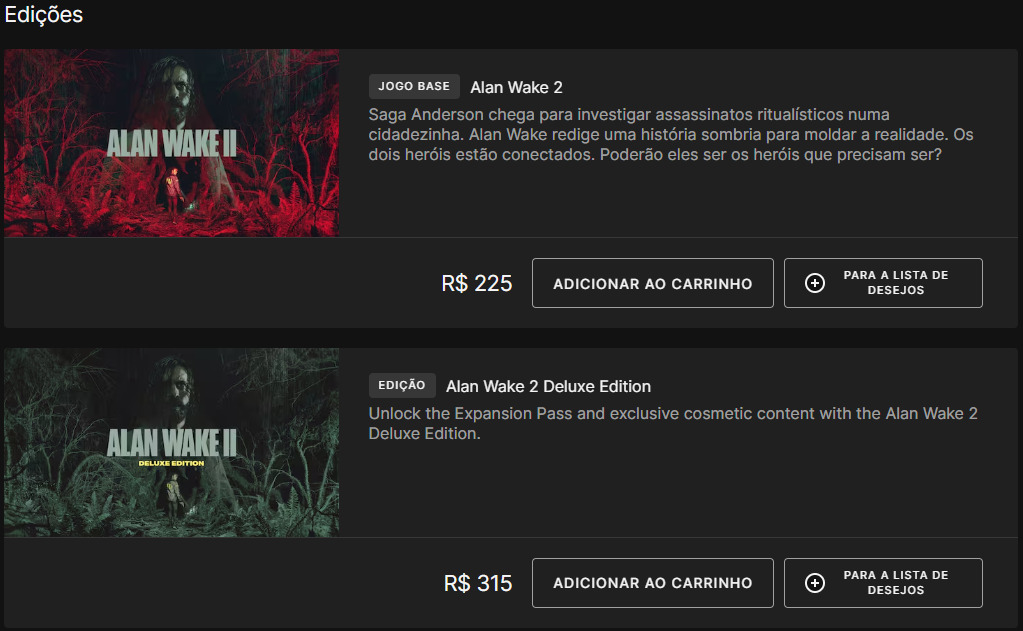 Alan Wake 2 recebe data de lançamento para 17 de outubro; pré-venda  disponível